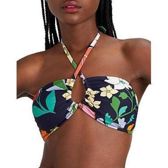 kate spade new york Women's Floral-Print Bandeau Bikini Top Swimsuit Multiclr L - Picture 1 of 2